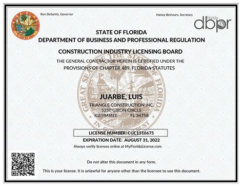 California general contractor license - Florida. In 2020, Florida passed new laws allowing all contractors that have been in business for at least 10 years — in any state — to apply for a reciprocal license, also known as "endorsement." They must be applying for the same or similar license in Florida that they hold in their home state.